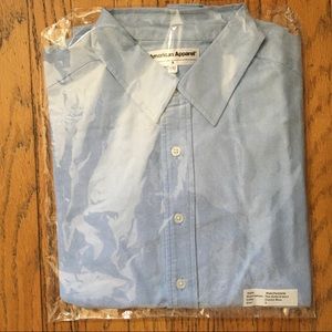 American apparel long sleeve button front blouse